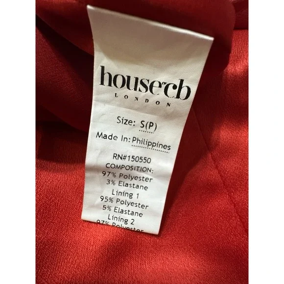 House Of CB Adrienne Satin Stretch Long Strapless Gown Red Small Plus Cup - Picture 11 of 12